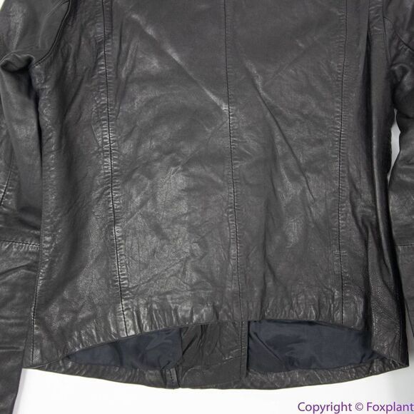 NEW Madewell washed Leather Motorcycle Jacket, size M - Picture 9 of 16